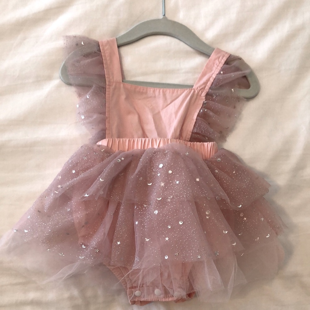 Pink tulle tutu dress